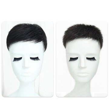 【米蘭精品】現貨+預購 補髮塊全真髮男假髮透氣假髮片輕量假髮免打理隱形增髮量假髮接髮-短直髮4款74kb34