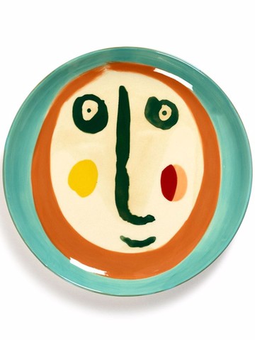 Serax - Feast Face 2 abstract-print plate - unisex - Stoneware - One Size - Blue