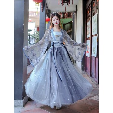 漢服夏款女中國風古裝花神賦明制齊腰齊胸整套仙氣飄逸古風全套春