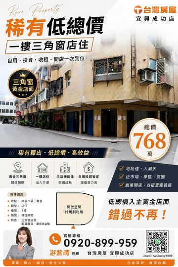 礁溪市區三角窗店住-礁溪市區三角窗店住/地段好｜宜蘭縣礁溪鄉礁溪路四段