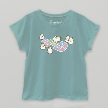 麻糬兔跳格子T-shirt