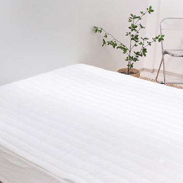 CHOUETTROOM 清涼夏季泡泡紗固定式床墊  白色  S/SS(110 x 200cm)