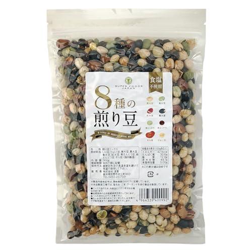 送料無料 8種の煎り豆 300g 無塩 無添加 豆菓子 煎り大豆