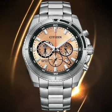 CITIZEN星辰 Chronograph系列 時尚三眼計時腕錶／AN8200-50X／44mm