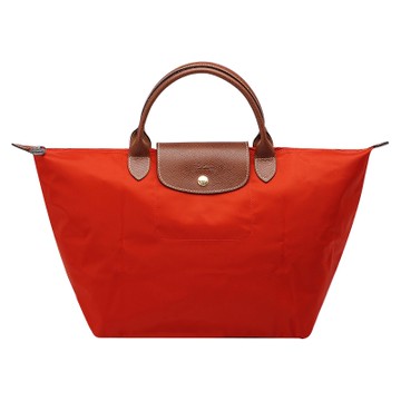 LONGCHAMP 短把尼龍水餃包(中-番茄紅)