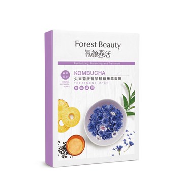 氧顏森活矢車菊康普茶酵母機能面膜3入