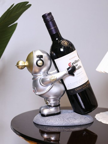 宇航員紅酒架擺件客廳酒柜輕奢高檔新家居裝飾品辦公室桌面太空人
