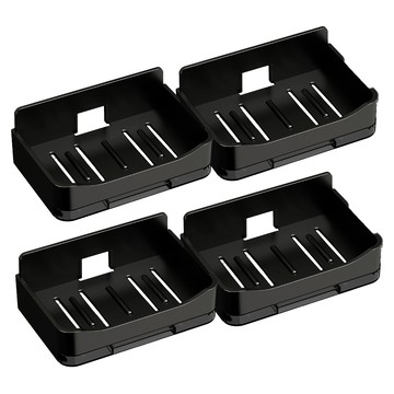 Y247 雙層瀝水肥皂盒 Set 4入 ABS材質  雅黑  1組