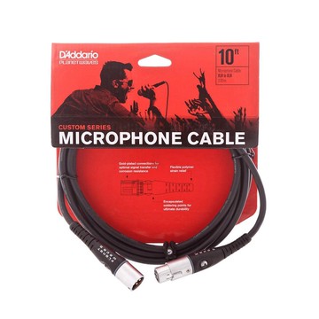 DAddario 麥克風導線 Planet Waves Custom系列 PW M 10 低電阻 10呎【黃石樂器】