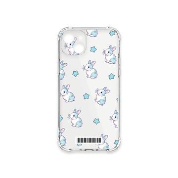 iPhone 15 Plus 殼 TRON IPhone 15 PLUS 手繪小兔子透明殼  載具 四角防摔殼 手機殼