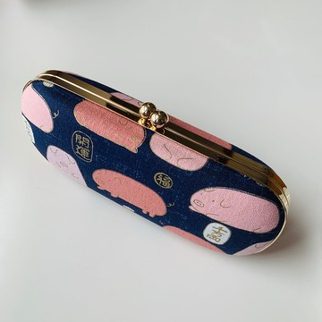 粉豬眼鏡盒/筆盒/首飾盒