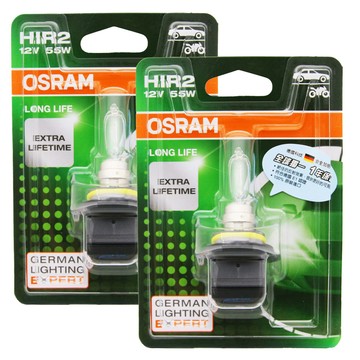 OSRAM 長壽型 HIR2/9012 汽車原廠燈泡 12V 55W 公司貨(2入)/保固一年