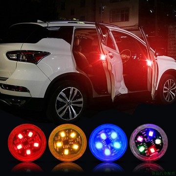 特惠促銷🌌2 件裝通用迷你 Led 車門警示燈無線磁性傳感器防撞燈磁性傳感器頻閃閃光報警器