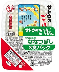 サトウのごはん 北海道産ななつぼし3食パック(200G×3P)×12個