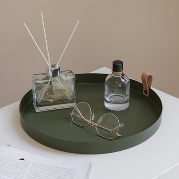 創意鐵藝托盤輕奢高級感香薰收納客廳茶幾不銹鋼首飾茶盤ins風