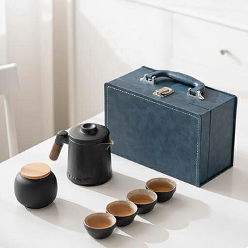 【旅行套裝/快克杯-山海行-一壺四杯-多款可選-1款/組】創意高檔實用旅行用茶具-250301