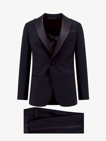 Icon virgin wool tuxedo with satin profiles - GIORGIO ARMANI - gender_Man