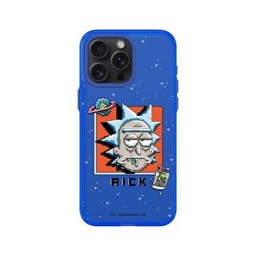 iPhone 15 Pro Max Clear 激光藍 - 瑞克和莫蒂 Rick and Morty - Pixel瑞克