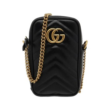 GUCCI 598597 GG MARMONT MATELASSE 鍊條包手機包 / 迷你