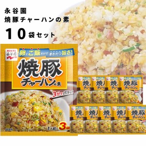 チャーハンの素 送料無料 永谷園 具入り 炒飯の素 10袋セット 焼豚チャーハンの素 即席 簡単 味付け 味ごはん ご飯 アレンジ レトルト 食