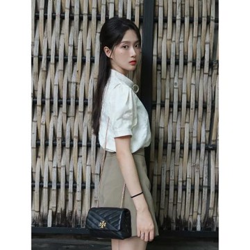 新中式改良旗袍民國風短袖正肩t恤女夏季復古設計感新款漂亮上衣