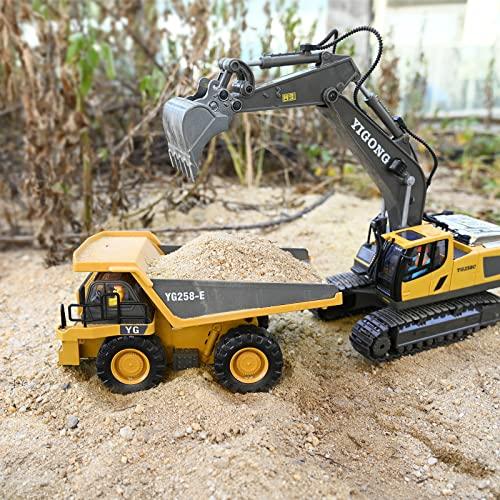 KidsFaves Remote Control Construction Dump Truck Toys with Channel