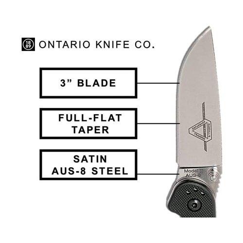 Ontario オンタリオ RAT II Rat ラット2 フォルダー ナイフ フォールディングナイフ Folding Knife ブラック #8860 -正規品-