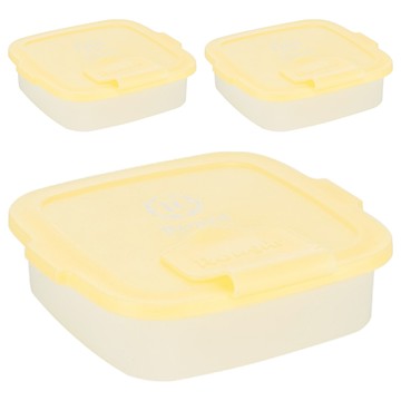 Roaze 柔仕 乾濕兩用巾矽膠抽取盒 145 x 140 x 45mm  黃色  3個