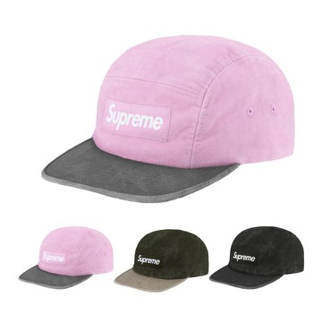 SUPREME 2-TONE MOLESKIN CAMP CAP 拼色 仿舊 五分割 類麂皮 特殊材質 (25FW)
