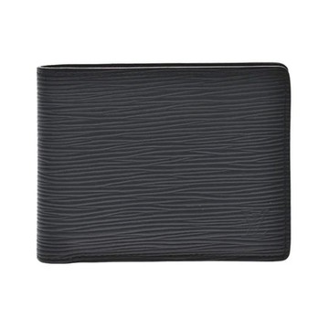【  Louis Vuitton 路易威登  】M60662 經典Multiple系列EPI水波紋皮革男用對折錢包短夾(黑色)
