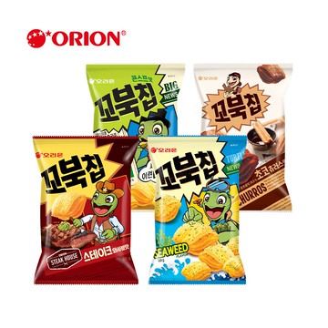 【蝦皮直營特選】韓國 orion 好麗友 烏龜餅 玉米脆片/巧克力口味/海苔口味/芥末牛排口味80g (部分即期)