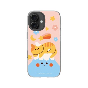 iPhone 16 Clear Case（相機按鈕） 透明 - Niniwanted - Cat on Mount Fuji