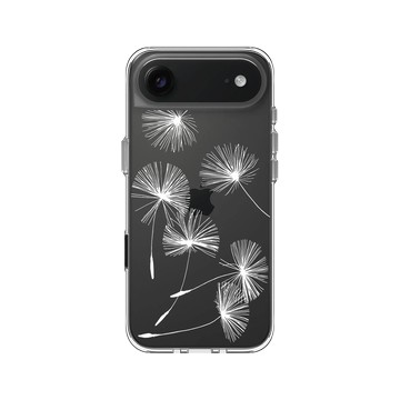 iPhone Air Clear Case（相機按鈕） 透明 - 花花草草 / Flowers & Plants - 草綠系列-蒲公英