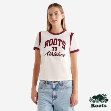 Roots女裝- ARCH 短袖上衣-米白色