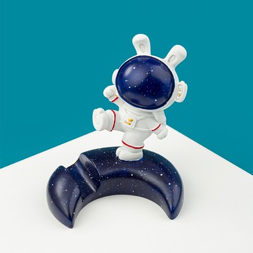 星空兔宇航員創意室內辦公桌擺件 可愛卡通治愈飾品 同學生日禮物