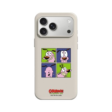 iPhone 17 Pro Max SolidX 貝殼灰 - Courage the Cowardly Dog膽小狗英雄 - 英雄的四格漫畫