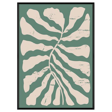 Boluo 菠蘿選畫所 枝椏 綠 30 x 40cm 畫框 北歐簡約裝飾畫  黑色