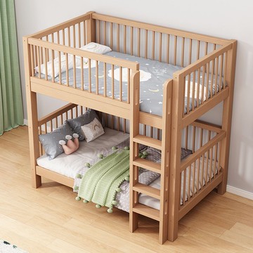 免運免稅 現貨速發 實木上下床櫸木兒童床雙層床子母上下鋪床二層床高低二層木床加厚【PXY5012】