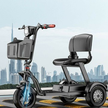 免運 開立發票 電動車 代步車 電動滑板車 折疊電動車 小型電動車  電動三輪車家用小型代步購物接送孩子老人親子輕便折疊電動車