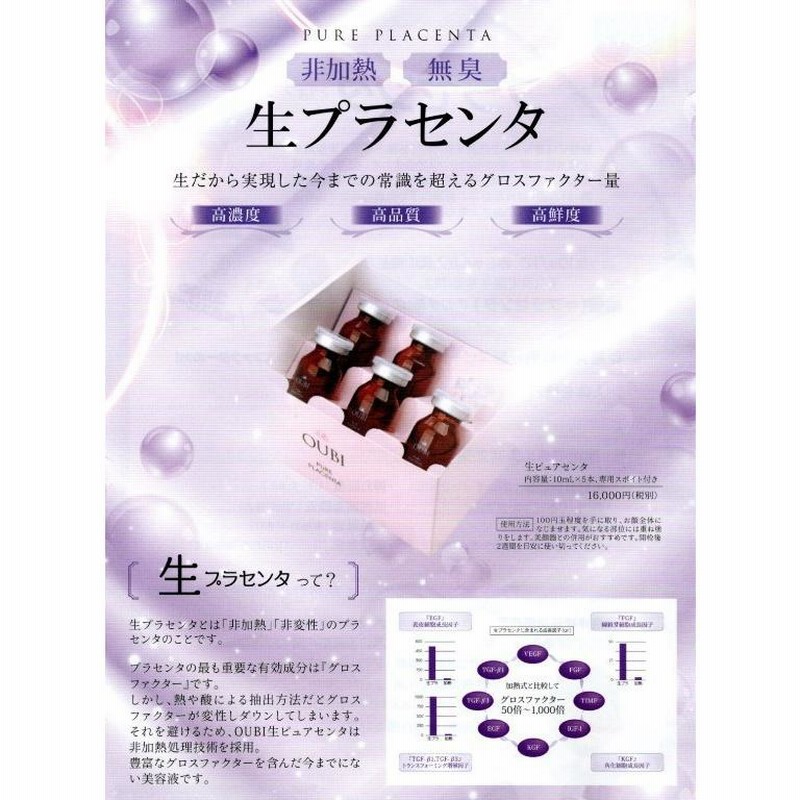 OUBI 活性美容液 生ピュアセンタPH 生プラセンタ ( 10ml×5本入り)専用