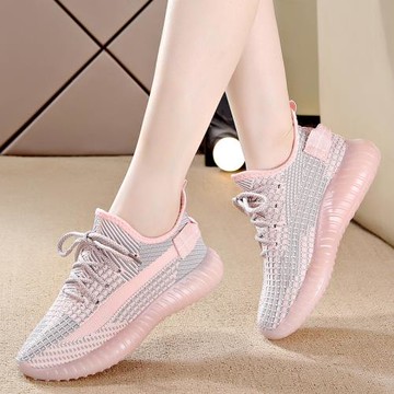 香港運動鞋女2025年新款休閑百搭透氣椰子鞋網面跳廣場舞跑步鞋子