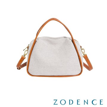 ZODENCE DION德國帆布框型運動感手提斜背包-貴族白