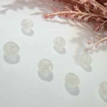 💕 𝓒. 𝓣 晶寶💕白水晶 橢圓形 5.3-8mm水晶 圓珠 單珠 隨形 散珠 diy 設計 有孔洞