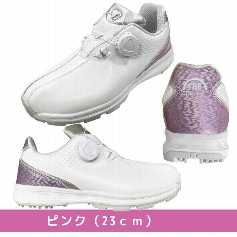 ゴルフシューズ レディース 女性用 白ピンク、白ブルー23.5センチ ゴルフシューズ レディース 女性用 白ピンク、白ブルー23.5センチ