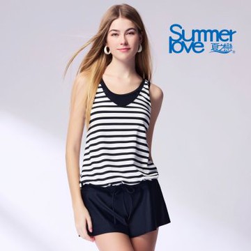 SUMMER LOVE 夏之戀 連身褲兩件式泳衣 S26702
