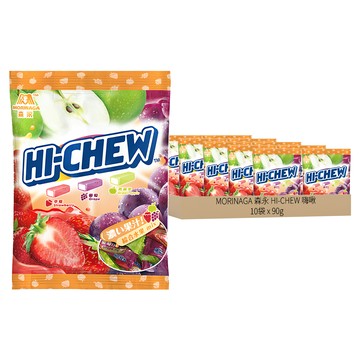 MORINAGA 森永 HI-CHEW 嗨啾 綜合水果軟糖  90g  10袋