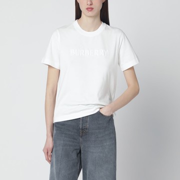 White T-shirt with embroidered logo