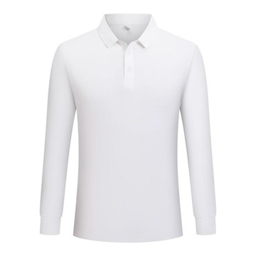 2025秋冬男士時尚色翻領修身休閑跨境外貿長袖簡約新品POLO衫廠家鑫弘-衣錦男裝