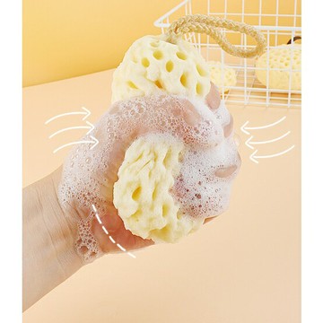 【台灣現貨】創意沐浴球 大號海綿 浴花浴室洗澡 搓澡 搓背吸水浴球 不傷膚可 掛浴擦 #丹丹悅生活