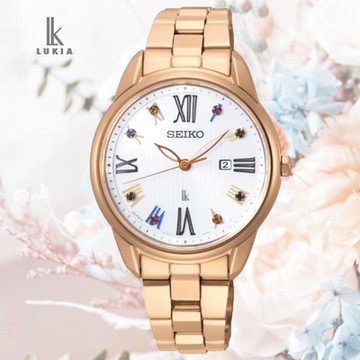 SEIKO精工 LUKIA Solar 太陽能 彩色羅馬字淑女腕錶-32.9mm SUT368J1/V137-0DC0G 送禮 禮物推薦_SK028